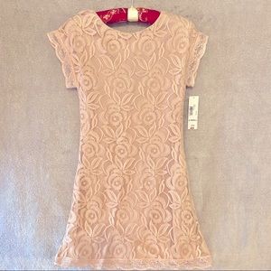 NWT juniors lace dress size XS Blush